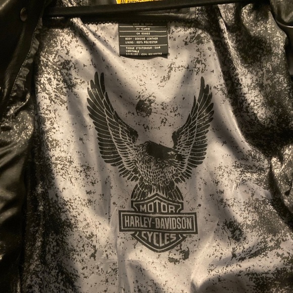 Harley-Davidson Black Leather Jacket size med - Picture 8 of 9